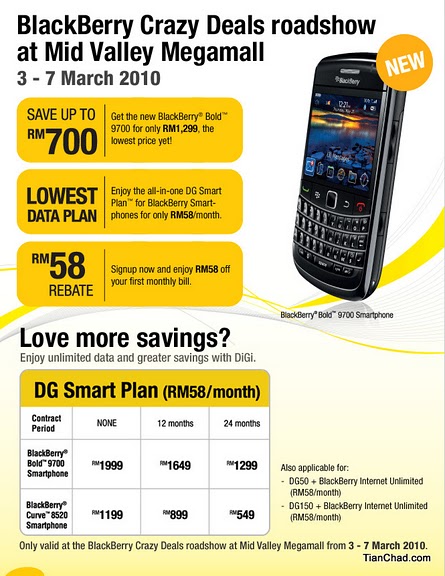 DiGi BlackBerry 9700 MidValley Promo DiGi BlackBerry 9700 MidValley Promo