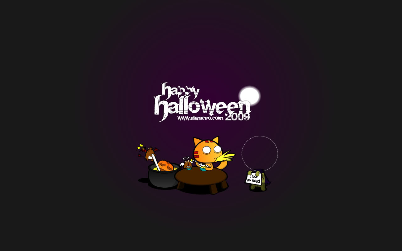 1280x800 Happy Halloween 2009